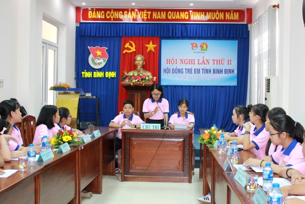 Hội nghị Hội đồng trẻ em tỉnh Bình Định lần thứ II, nhiệm kỳ 2017 - 2020